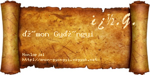 Ámon Gyöngyi névjegykártya