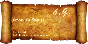 Ámon Gyöngyi névjegykártya
