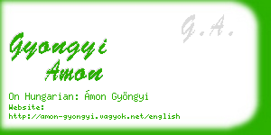 gyongyi amon business card