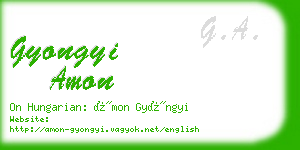 gyongyi amon business card